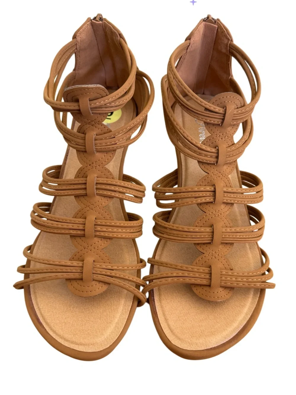 NWT-Forever 21 Tan Strappy Wedge Sandals